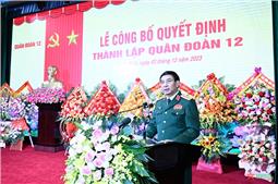 Phát biểu của Đại tướng Phan Văn Giang tại Lễ công bố Quyết định thành lập Quân đoàn 12
